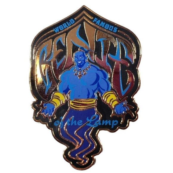 Disney Genie Aladdin Trading Pin Gold Lamp Brooch Lapel Pin Accessories Jewelry - Picture 1 of 5